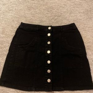 Black jean skirt